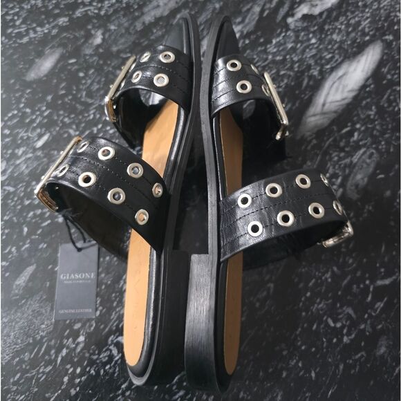 BRAND NEW BRAND NEW GIASONE BUCKLE TWO-STRAP SANDALS - Picture 9 of 15